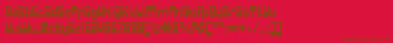 LaserdiscoPlain Font – Brown Fonts on Red Background