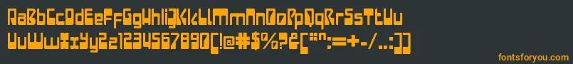 LaserdiscoPlain Font – Orange Fonts on Black Background