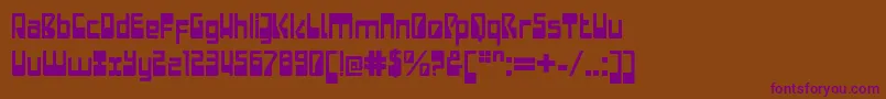 LaserdiscoPlain Font – Purple Fonts on Brown Background