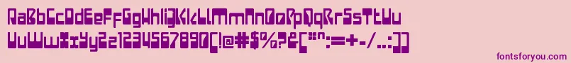 LaserdiscoPlain Font – Purple Fonts on Pink Background