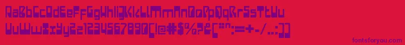 LaserdiscoPlain Font – Purple Fonts on Red Background