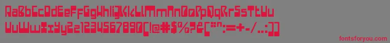 LaserdiscoPlain Font – Red Fonts on Gray Background