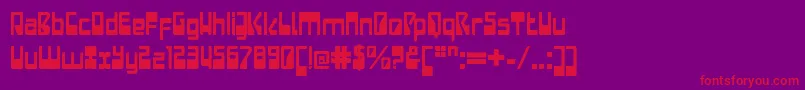 LaserdiscoPlain Font – Red Fonts on Purple Background