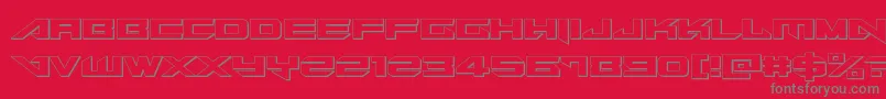 Tarrget3D Font – Gray Fonts on Red Background