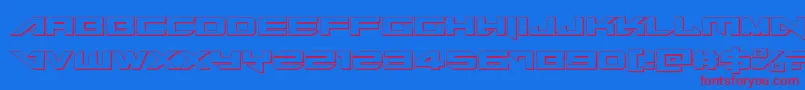 Tarrget3D Font – Red Fonts on Blue Background