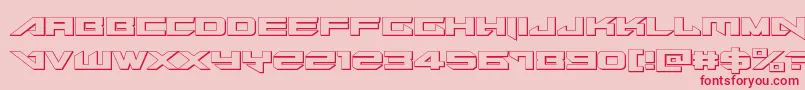 Tarrget3D Font – Red Fonts on Pink Background