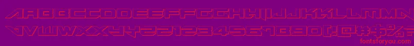 Tarrget3D Font – Red Fonts on Purple Background