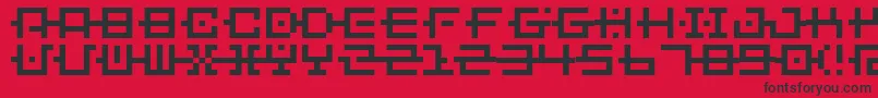 Bmchain Font – Black Fonts on Red Background