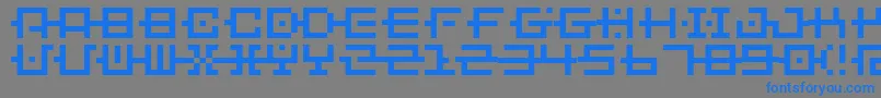 Bmchain-Schriftart – Blaue Schriften auf grauem Hintergrund