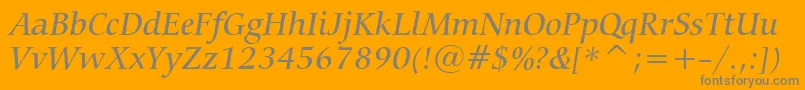 CarminaMediumItalicBt Font – Gray Fonts on Orange Background