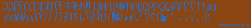 Sneakerhead Font – Blue Fonts on Brown Background