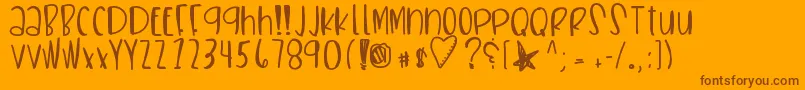 Sneakerhead Font – Brown Fonts on Orange Background