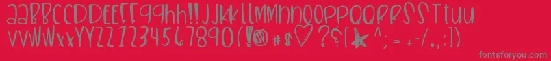Sneakerhead Font – Gray Fonts on Red Background