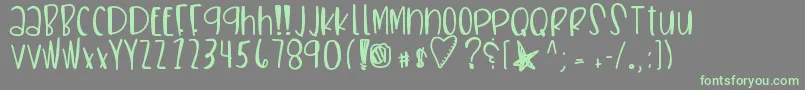 Sneakerhead Font – Green Fonts on Gray Background