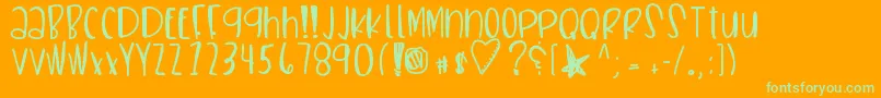 Sneakerhead Font – Green Fonts on Orange Background