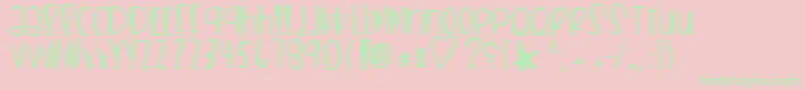 Sneakerhead Font – Green Fonts on Pink Background