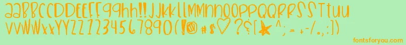 Sneakerhead Font – Orange Fonts on Green Background