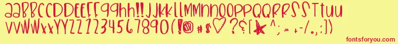 Sneakerhead Font – Red Fonts on Yellow Background
