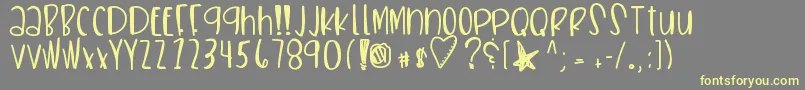 Sneakerhead Font – Yellow Fonts on Gray Background