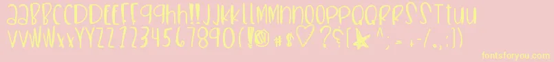 Sneakerhead Font – Yellow Fonts on Pink Background