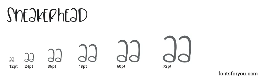 Sneakerhead Font Sizes