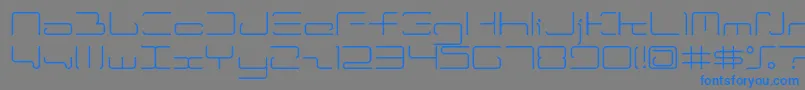 フォントLtr04 – 灰色の背景に青い文字