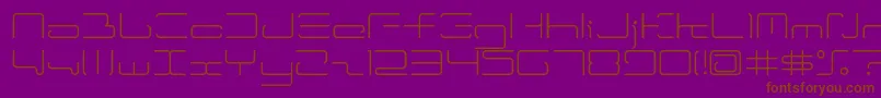 フォントLtr04 – 紫色の背景に茶色のフォント