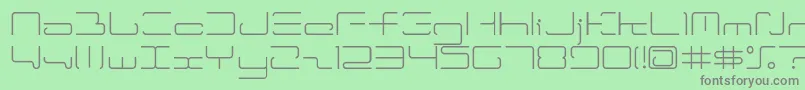 Fonte Ltr04 – fontes cinzas em um fundo verde