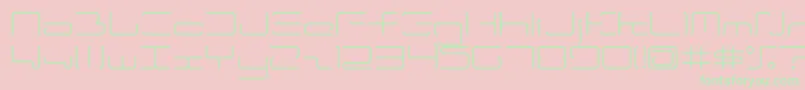 fuente Ltr04 – Fuentes Verdes Sobre Fondo Rosa
