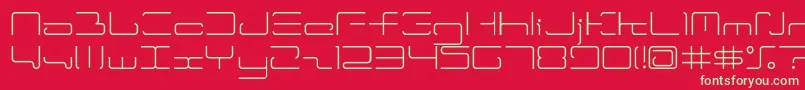 Ltr04 Font – Green Fonts on Red Background