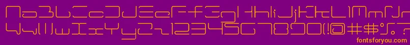 Ltr04 Font – Orange Fonts on Purple Background