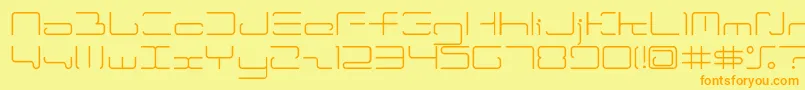 Ltr04 Font – Orange Fonts on Yellow Background