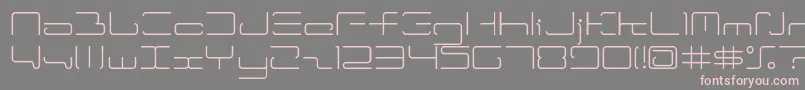 Ltr04-fontti – vaaleanpunaiset fontit harmaalla taustalla