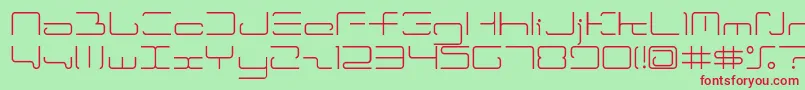 Ltr04 Font – Red Fonts on Green Background