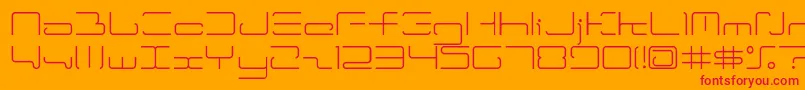 Fonte Ltr04 – fontes vermelhas em um fundo laranja