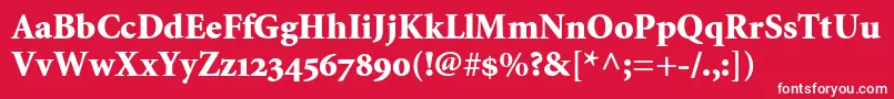 MinionBlackOldstyleFigures Font – White Fonts on Red Background
