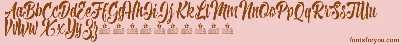 ShaveTheWhalesPersonalUse Font – Brown Fonts on Pink Background