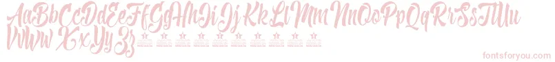 ShaveTheWhalesPersonalUse Font – Pink Fonts on White Background