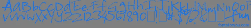 フォントLighthouse – 灰色の背景に青い文字
