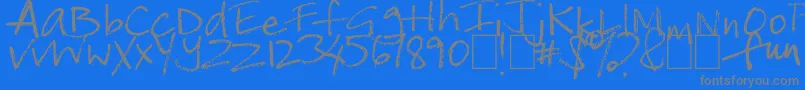 Lighthouse-Schriftart – Graue Schriften auf blauem Hintergrund
