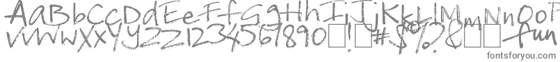フォントLighthouse – 白い背景に灰色の文字