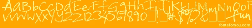 Lighthouse Font – Yellow Fonts on Orange Background