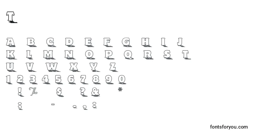 A fonte Toyland ffy – alfabeto, números, caracteres especiais