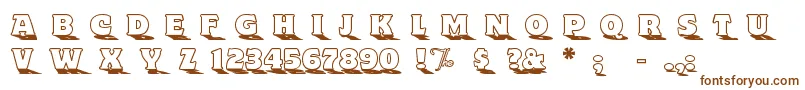 Шрифт Toyland ffy – коричневые шрифты на белом фоне