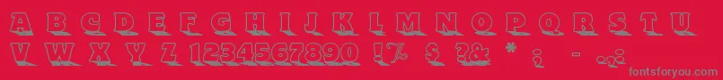 Toyland ffy-Schriftart – Graue Schriften auf rotem Hintergrund