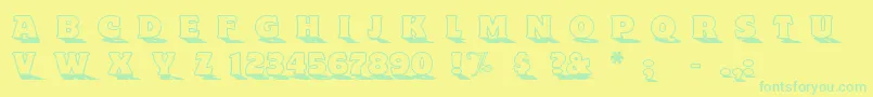 Toyland ffy Font – Green Fonts on Yellow Background
