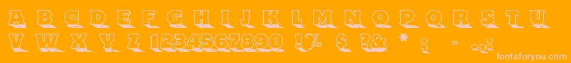 Toyland ffy Font – Pink Fonts on Orange Background