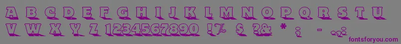 Toyland ffy-fontti – violetit fontit harmaalla taustalla