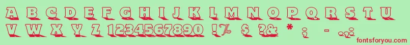 Toyland ffy Font – Red Fonts on Green Background