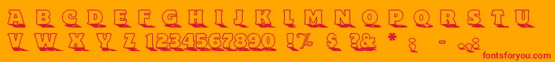 Шрифт Toyland ffy – красные шрифты на оранжевом фоне